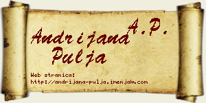 Andrijana Pulja vizit kartica